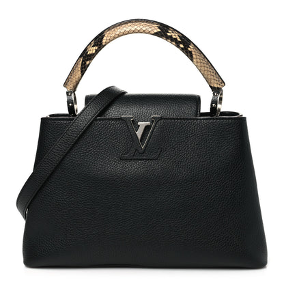 Louis Vuitton Taurillon Snakeskin Capucines PM Black 1 of 9