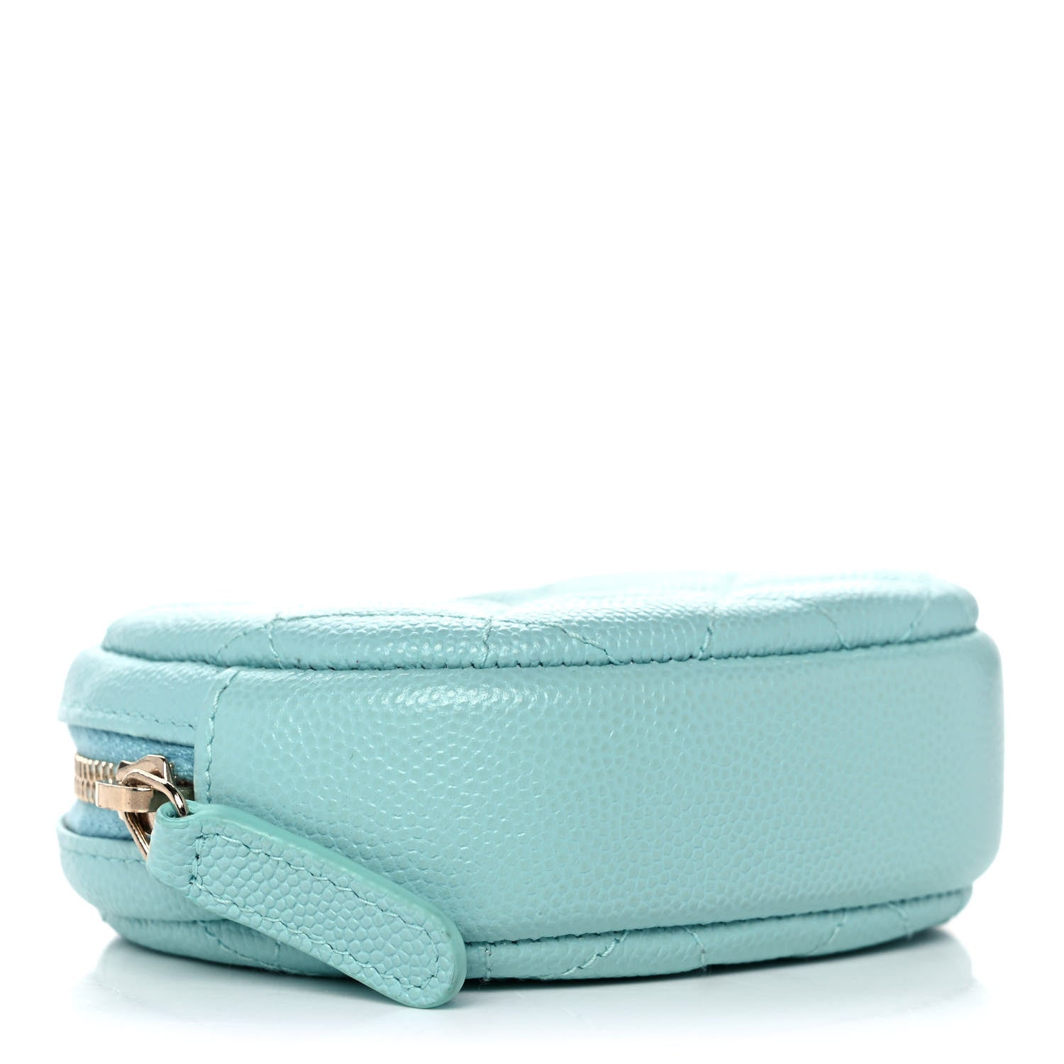 Chanel Caviar Quilted Zip Around Classic Coin Purse Light Blue 4 of 11