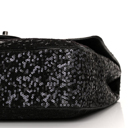Chanel Sequin Lambskin Medium Moonlight on Water Flap Black 10 of 10