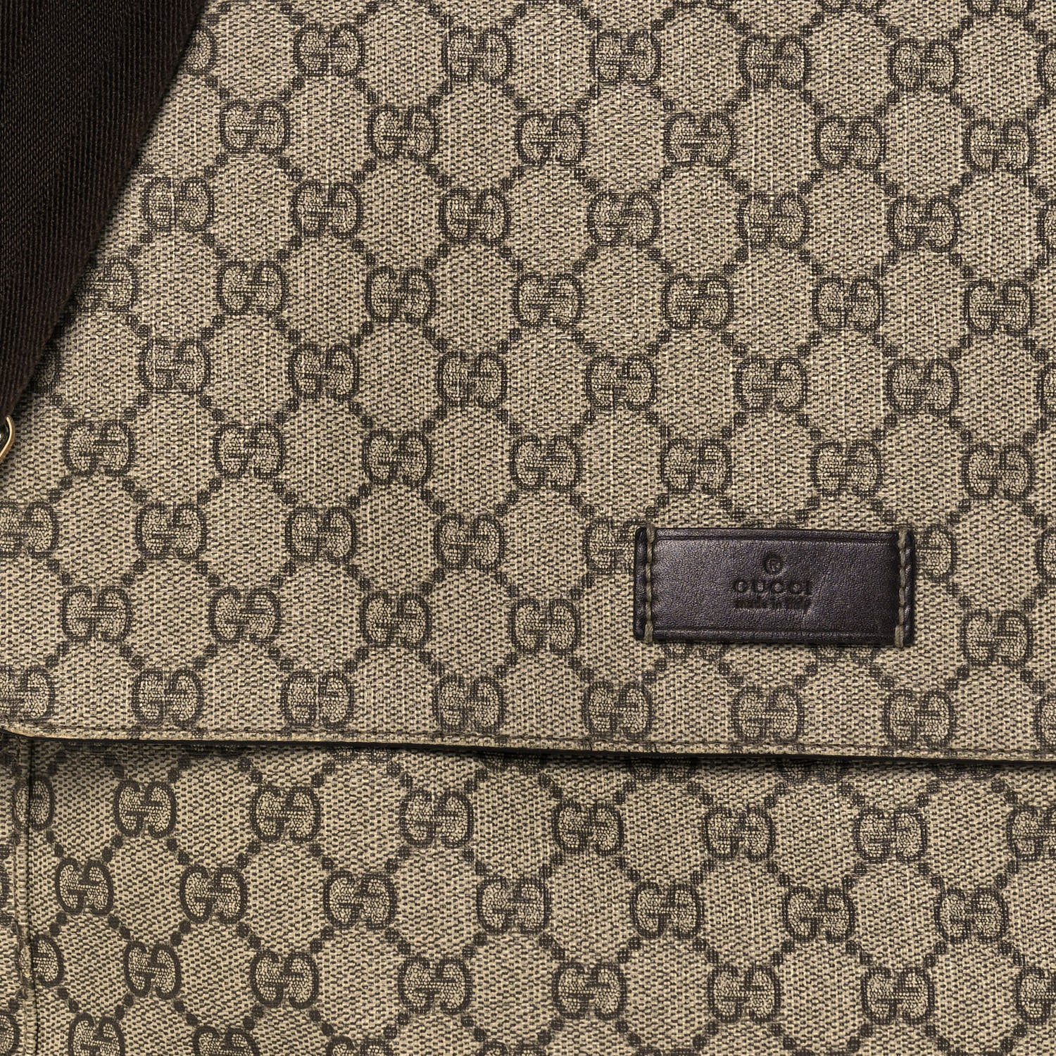 Gucci GG Plus Monogram Messenger Diaper Bag Dark Brown 9 of 23