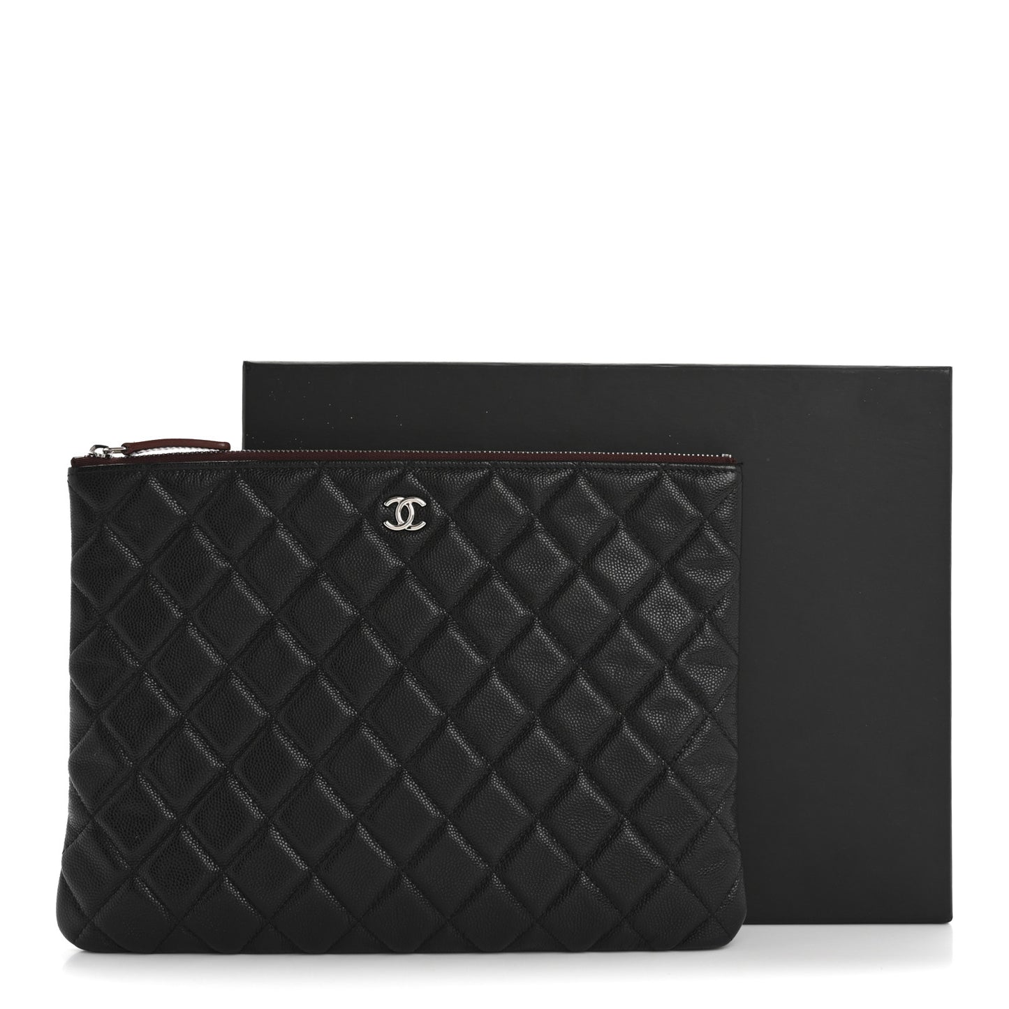 Caviar Quilted Medium Cosmetic Case Black