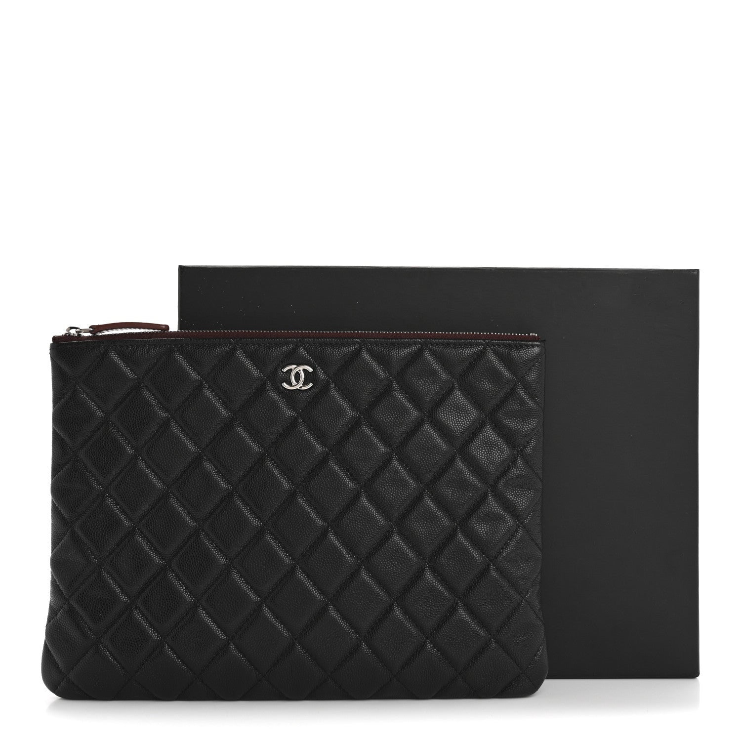 Chanel Caviar Quilted Medium Cosmetic Case Black 11 of 11