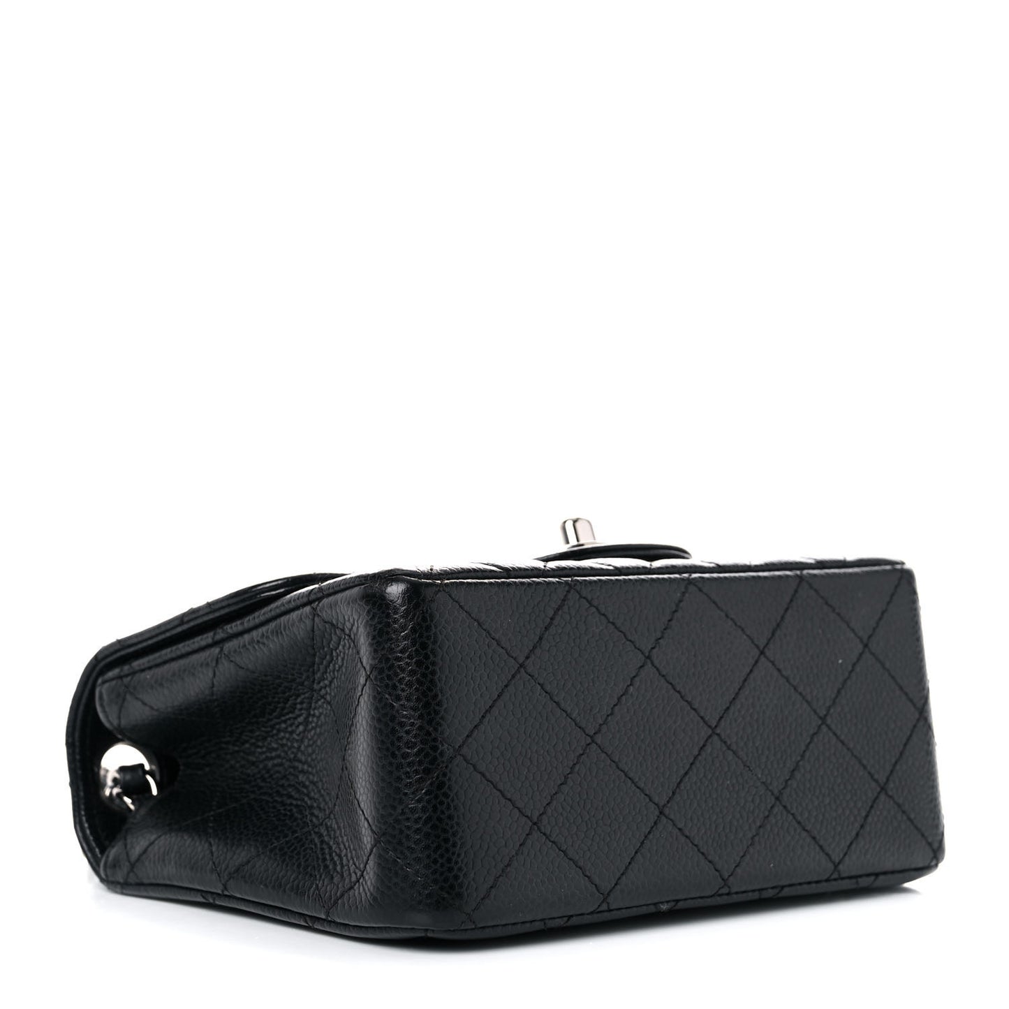 Caviar Quilted Mini Square Flap Black