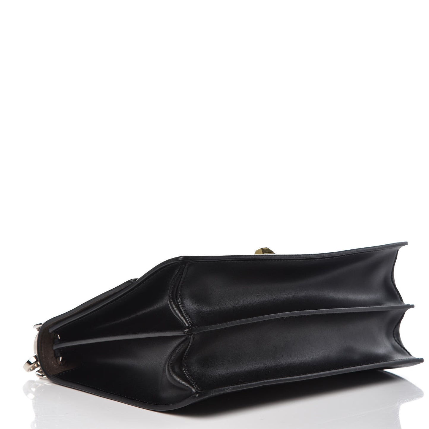 Vitello Liberty Lucido Metal Monster Eyes Studded Kan I Shoulder Bag Black