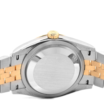 Rolex Stainless Steel 18K Yellow Gold 36mm Oyster Perpetual Datejust Watch Golden Palm 126233 4 of 5