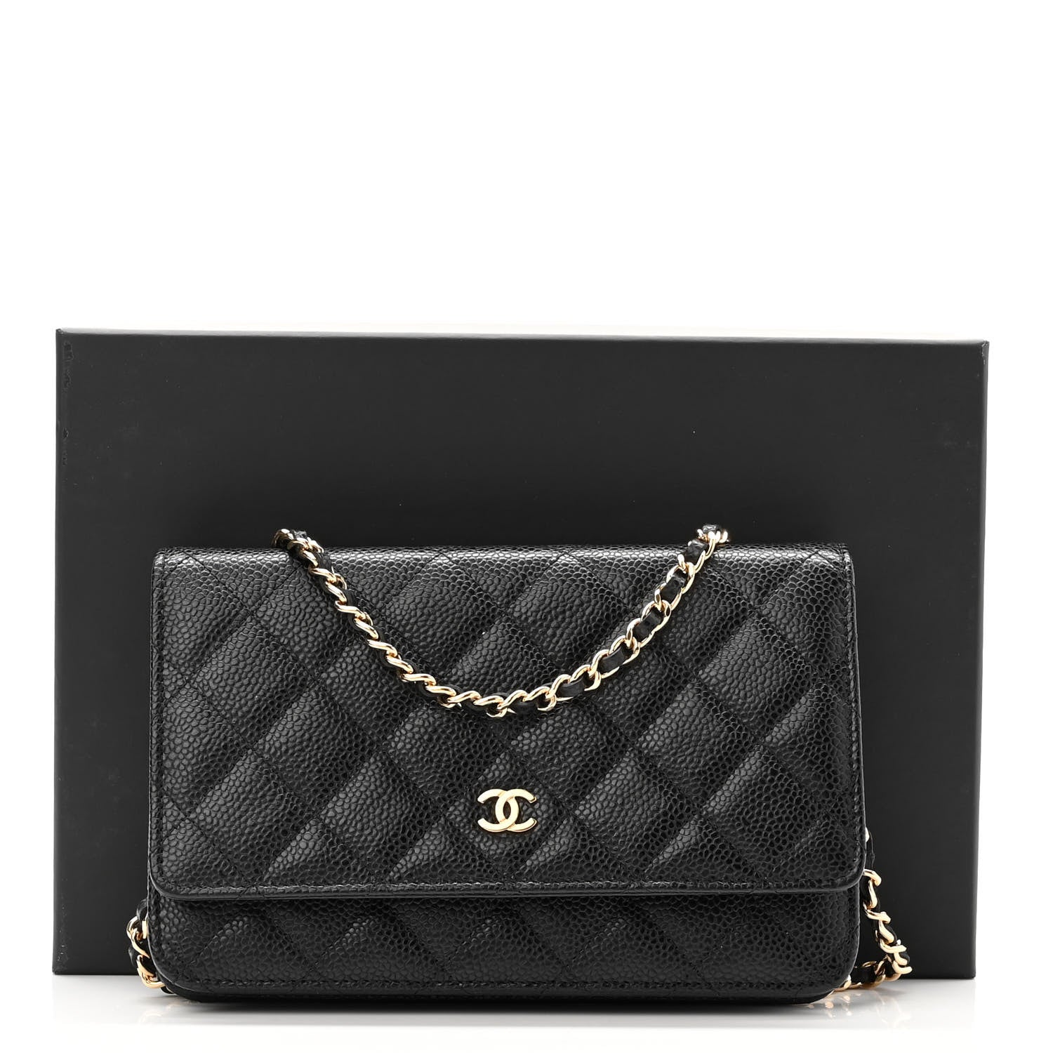 Chanel Caviar Quilted Wallet On Chain WOC Black 12 of 12