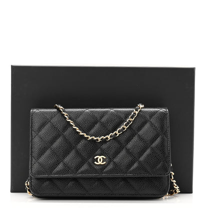 Chanel Caviar Quilted Wallet On Chain WOC Black 12 of 12