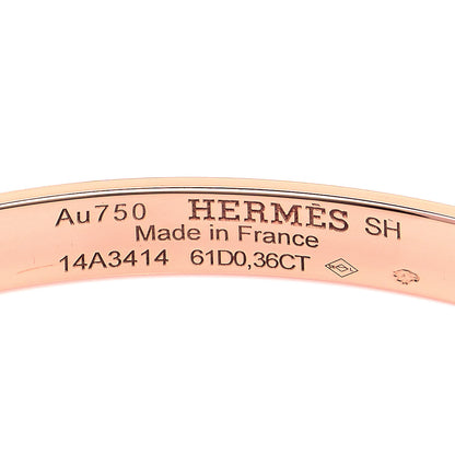 Hermes 18K Rose Gold Diamond PM Kelly Pave Bracelet SH 4 of 5