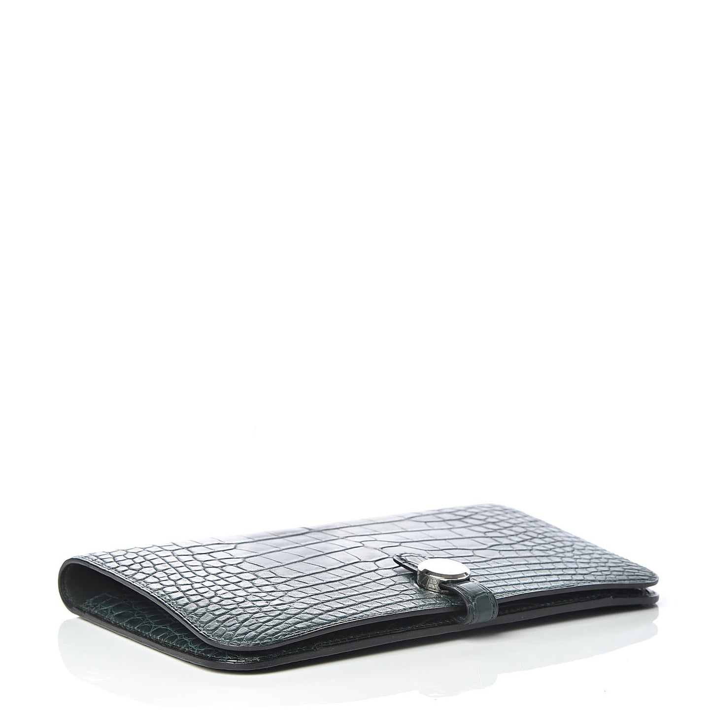Matte Alligator Dogon Combined Wallet Vert Fonce