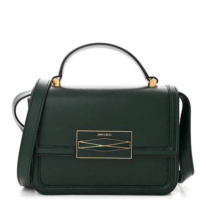 Jimmy Choo Calfskin Diamond Top Handle Crossbody Bag Green 1 of 12