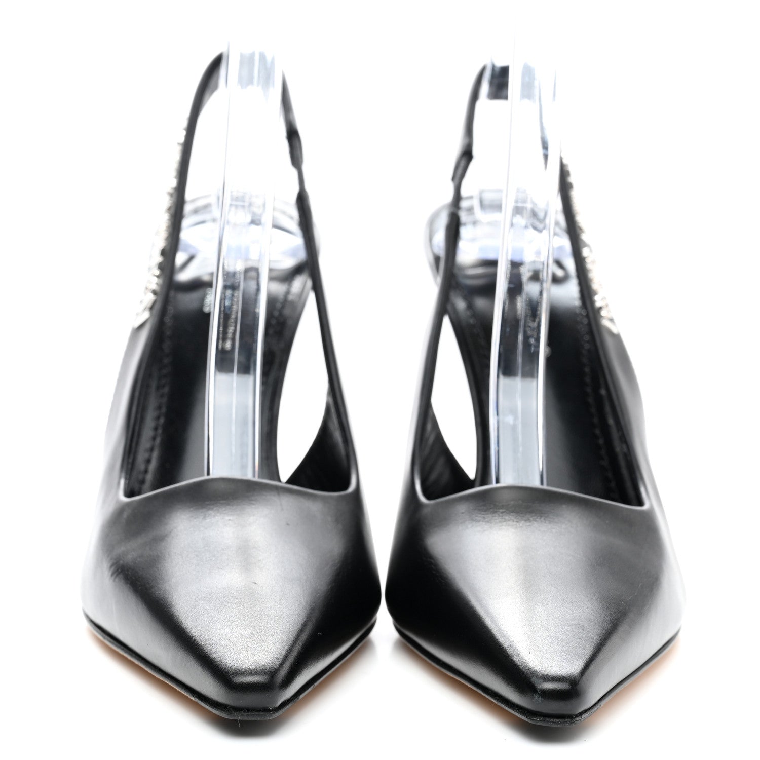 Louis Vuitton Calfskin Slingback Pumps 35 Black 2 of 11