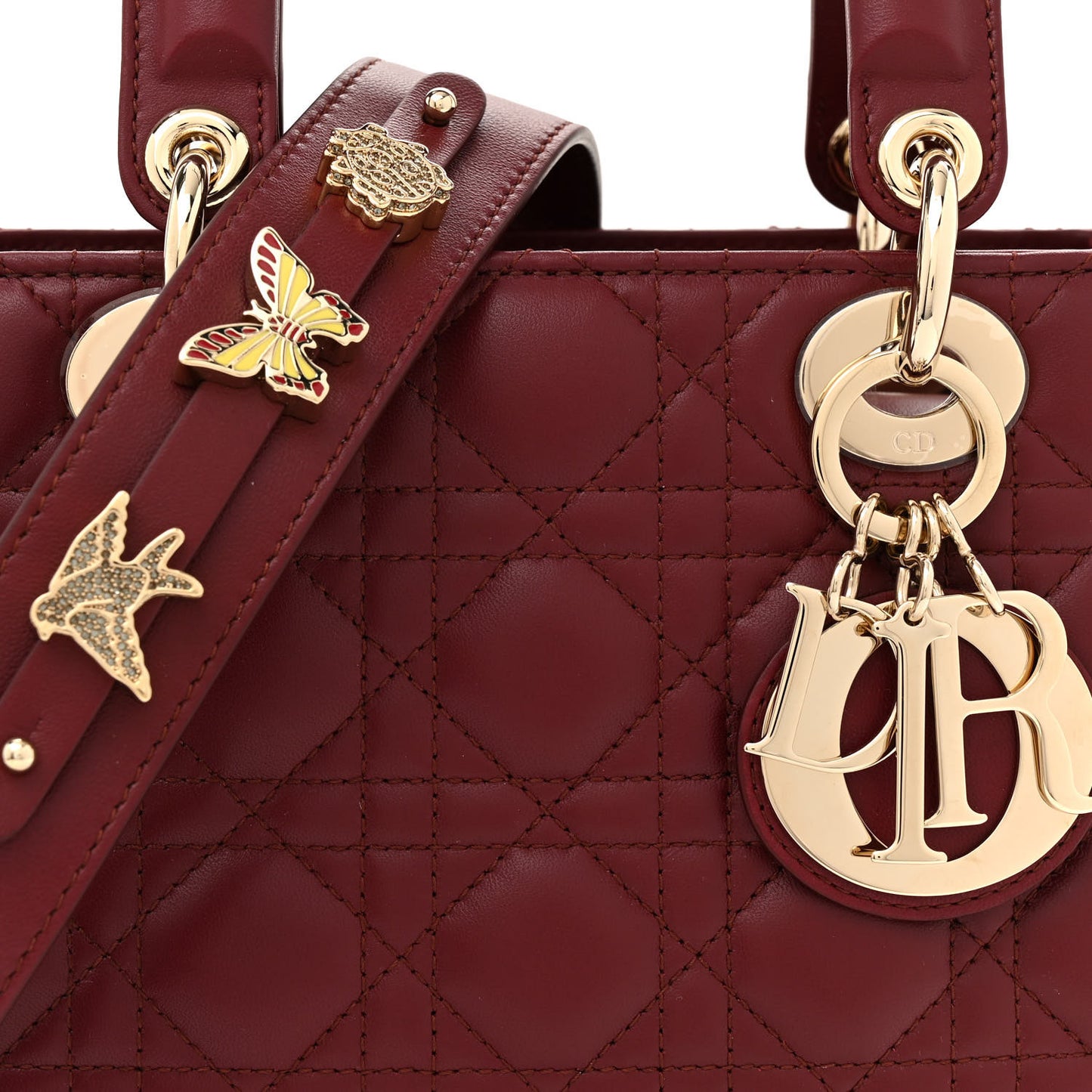 Lambskin Cannage Small My Lady ABCDior Dark Red