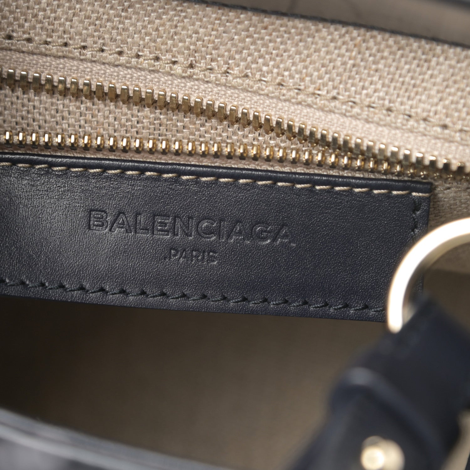 Balenciaga Calfskin Padlock Mini All Afternoon Tote Bleu Nuit 6 of 17