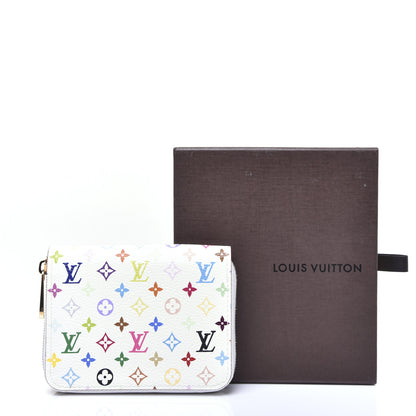Louis Vuitton Monogram Multicolor Zippy Coin Purse Wallet White Litchi 9 of 9