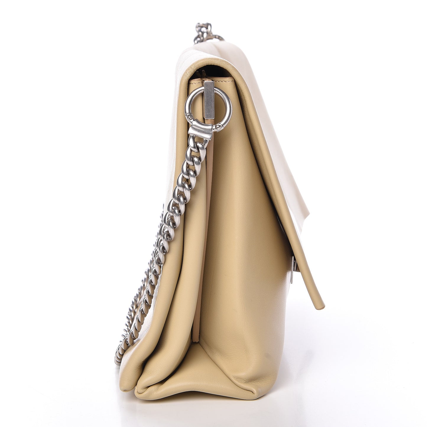 Smooth Calfskin Blade Chain Flap Vanilla