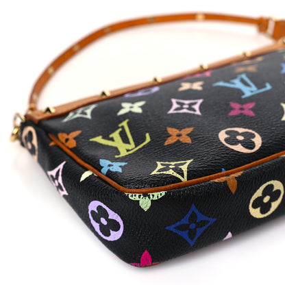 Louis Vuitton Monogram Multicolor Pochette Accessories Black 7 of 8