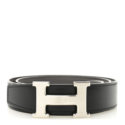 Hermes Box Togo 32mm H Belt 85 34 Black Etain 1 of 5