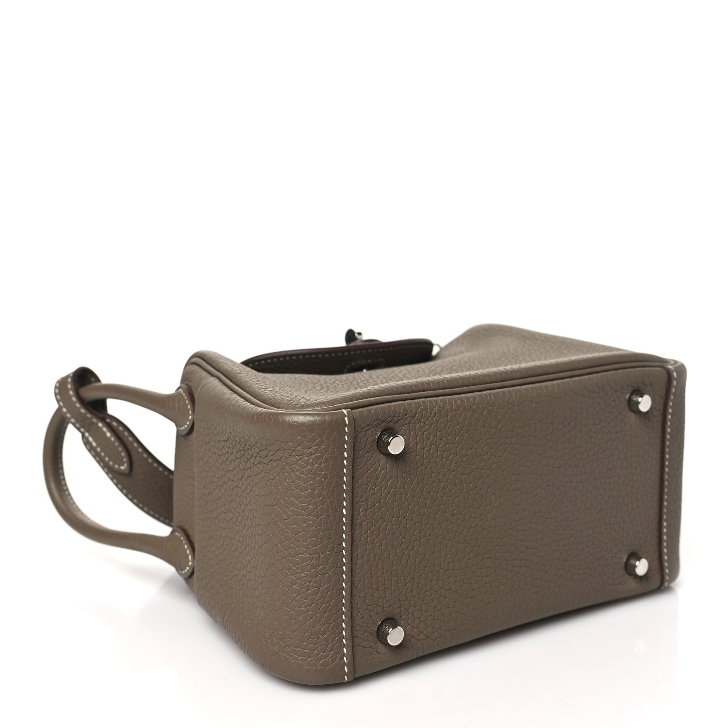 Hermes Taurillon Clemence Mini Lindy 20 Etoupe 4 of 11