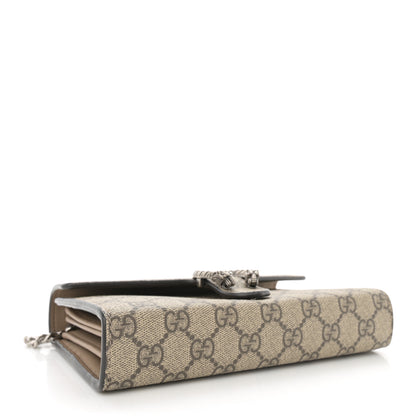 Gucci GG Supreme Monogram Mini Dionysus Chain Wallet Beige Taupe 4 of 14