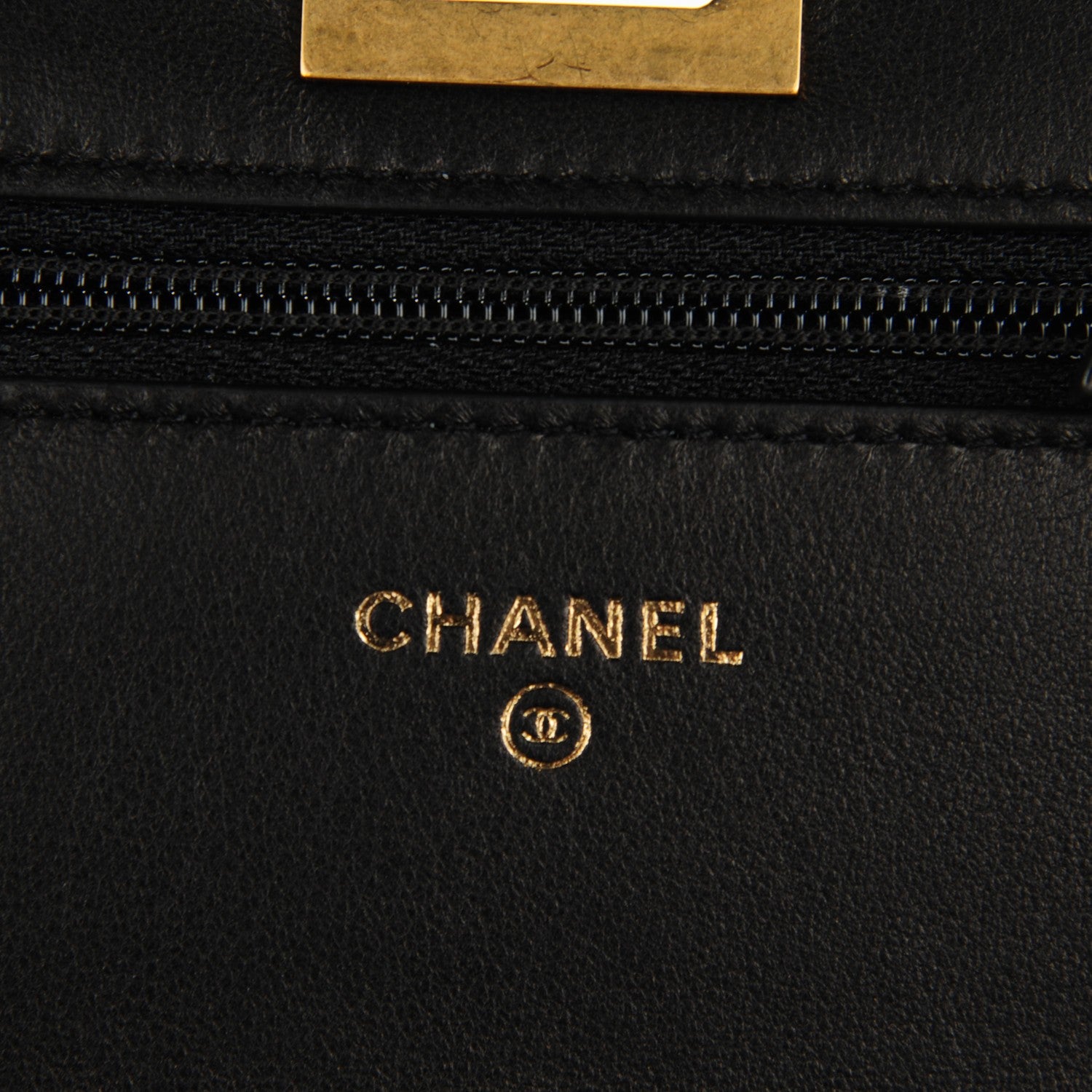 Chanel Aged Calfskin Reissue Wallet On Chain WOC Black 6 of 9