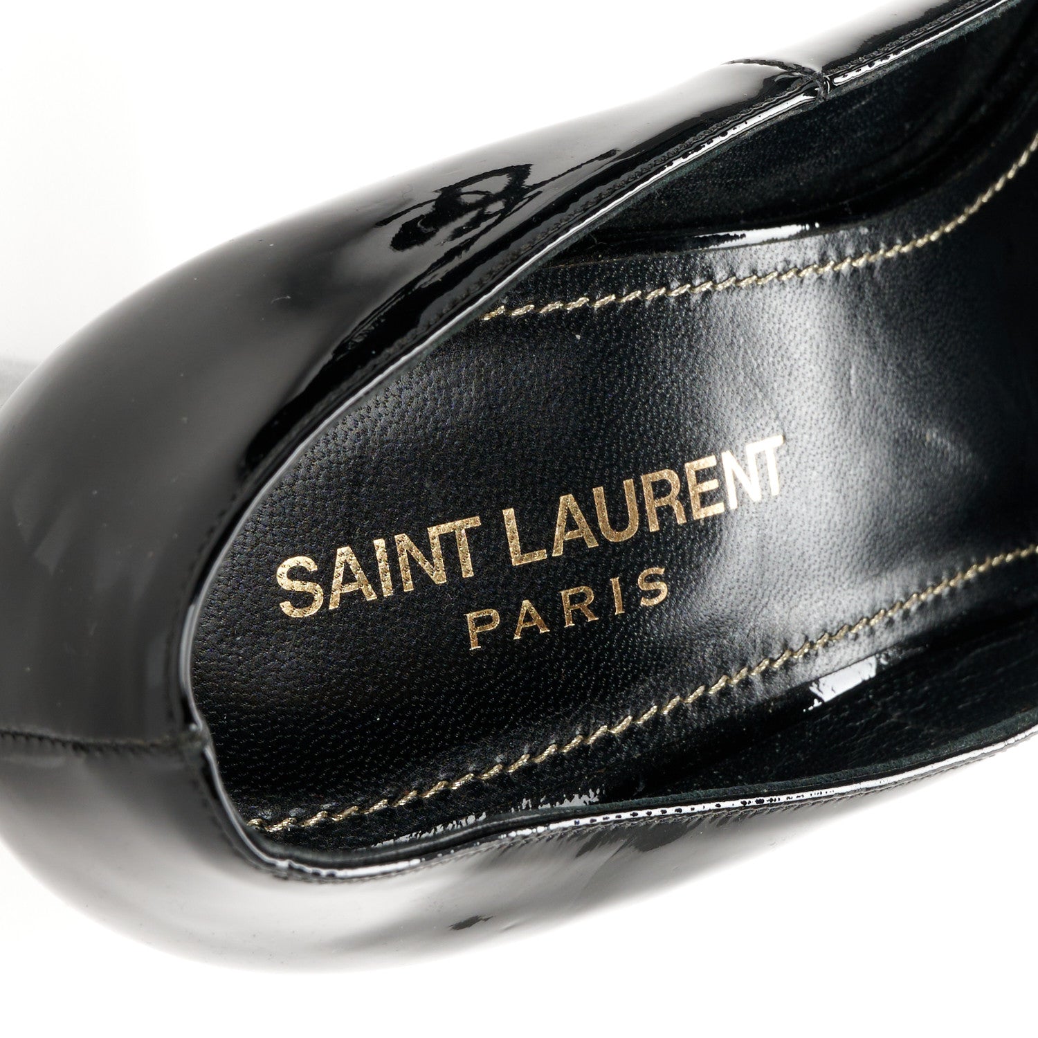 Saint Laurent Patent Calfskin Opyum 110 Pumps 39 Black 7 of 9