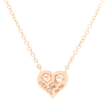 Tiffany 18K Rose Gold Diamond Heart Pendant Necklace 4 of 4