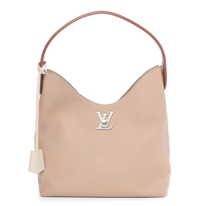 Louis Vuitton Calfskin Lockme Hobo Beige 1 of 15