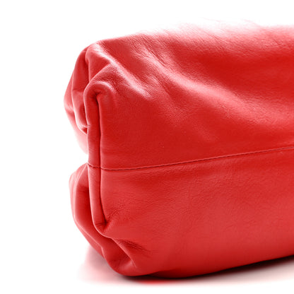 Bottega Veneta Smooth Butter Calf The Pouch Oversized Clutch Bright Red 9 of 10