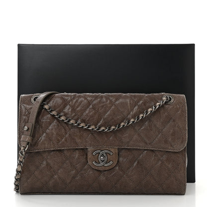 Chanel Crumpled Grained Calfskin Jumbo CC Crave Flap Beige 11 of 11