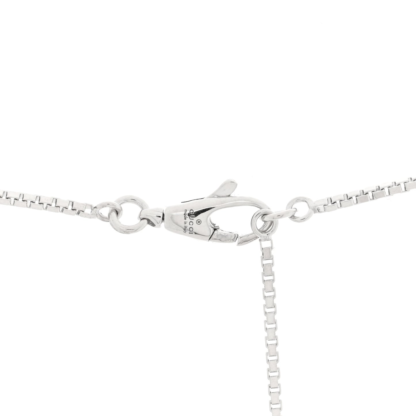 18K White Gold Pink Tourmaline Link to Love Bar Necklace