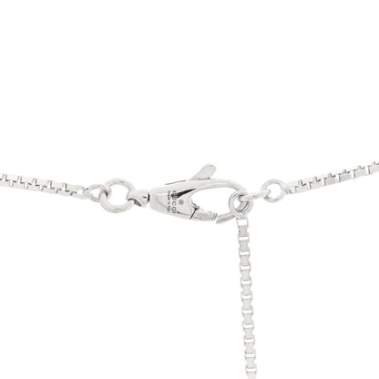 Gucci 18K White Gold Pink Tourmaline Link to Love Bar Necklace 4 of 6