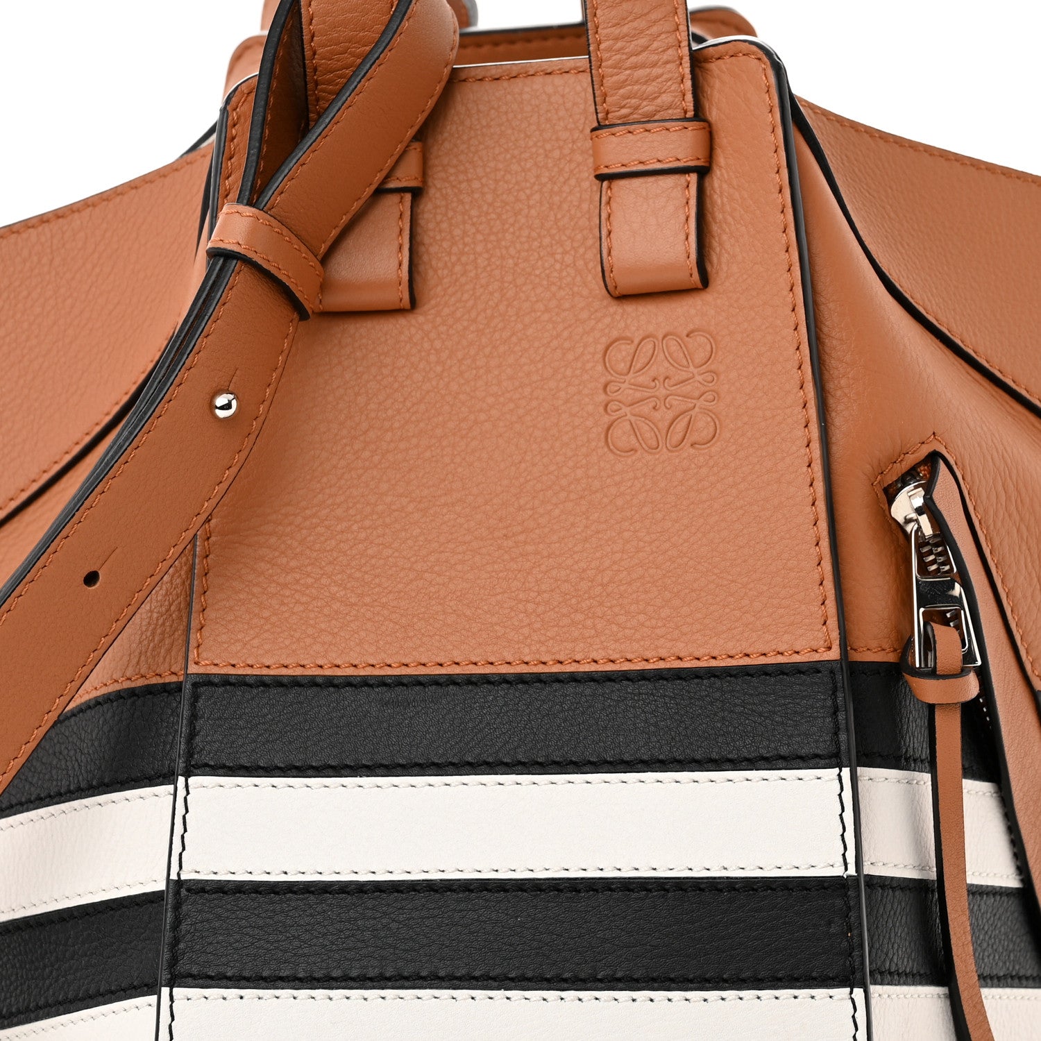Loewe Calfskin Marine Stripe Small Hammock Shoulder Bag Tan 8 of 10