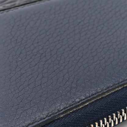 Loewe Calfskin Embossed Repeat Puzzle Zip Around Wallet Blue 10 of 10