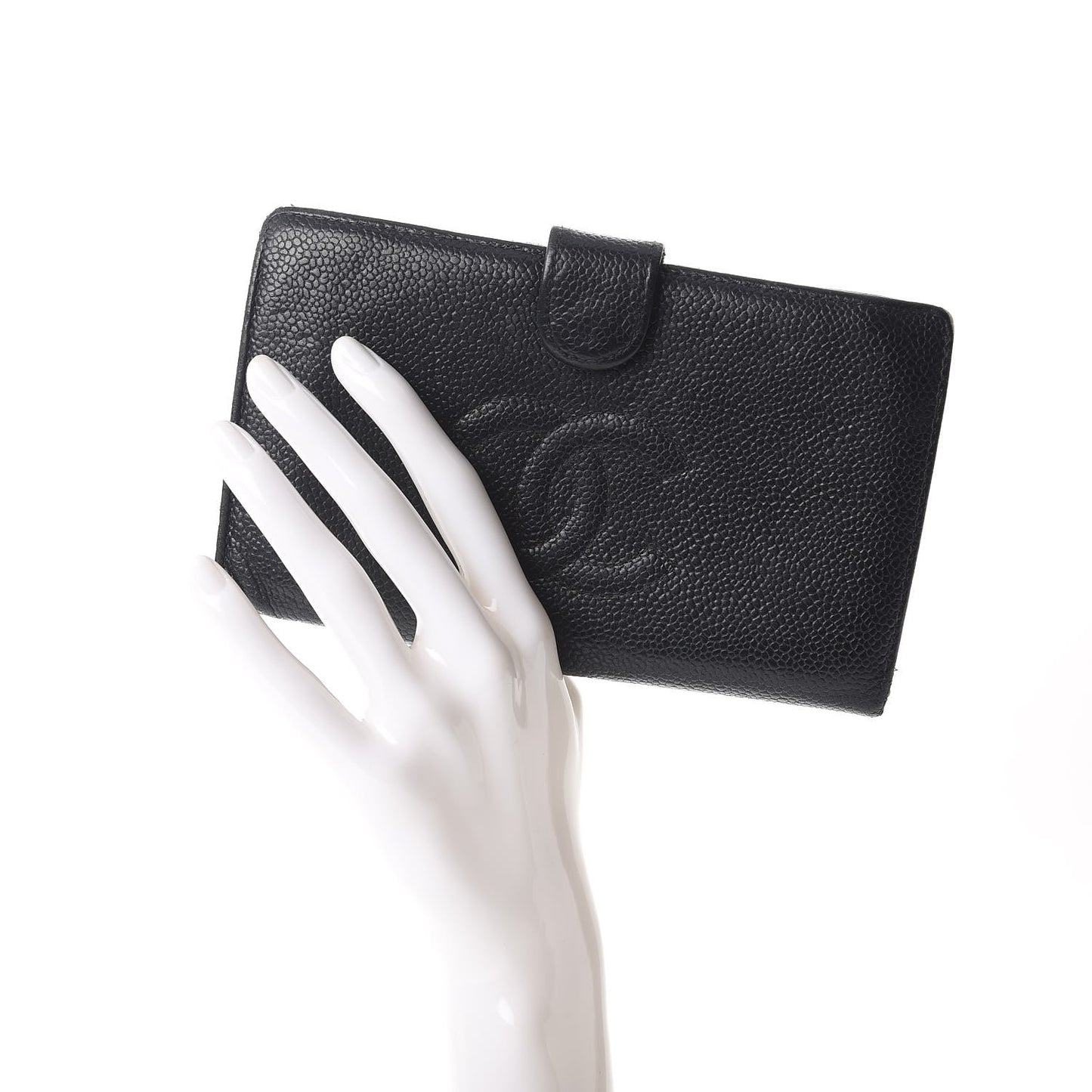 Caviar Timeless CC French Wallet Black