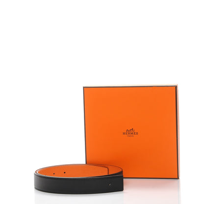Hermes Swift Epsom 32mm Belt Strap 80 Black Orange 6 of 6