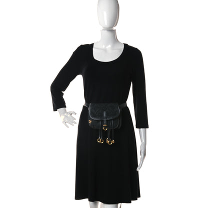 Prada Nylon Embroided Corsaire Belt Bag Black 2 of 11