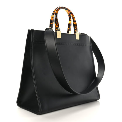 Fendi Vitello King Plexiglass Medium Fendi Sunshine Shopper Tote Black 3 of 8