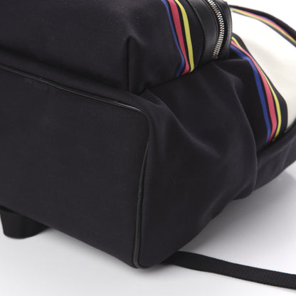 Saint Laurent Nylon Twill Dinosaur Print City Backpack Black Multicolor 14 of 18