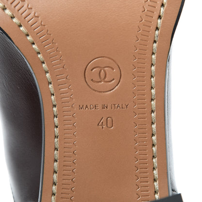 Chanel Glazed Calfskin Short Boots 40 Dark Brown 6 of 8