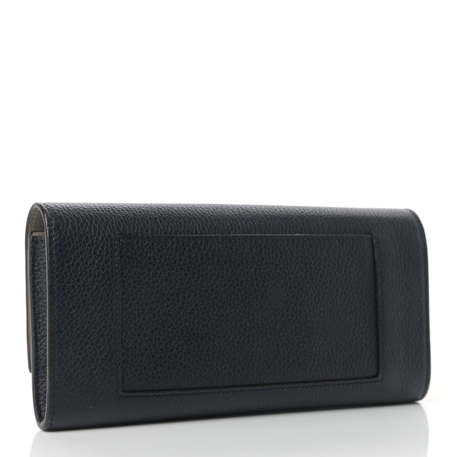 Celine Drummed Calfskin Large Multifunction Flap Wallet Navy 3 of 8