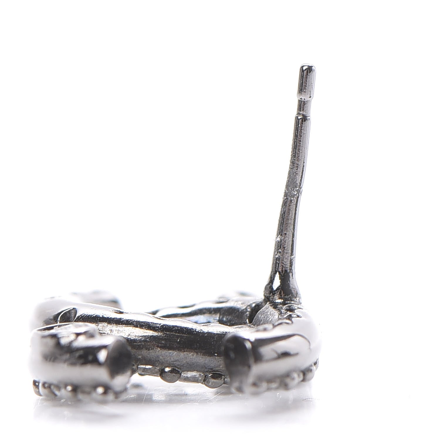 Chanel Ruthenium Crystal CC Earrings 5 of 6