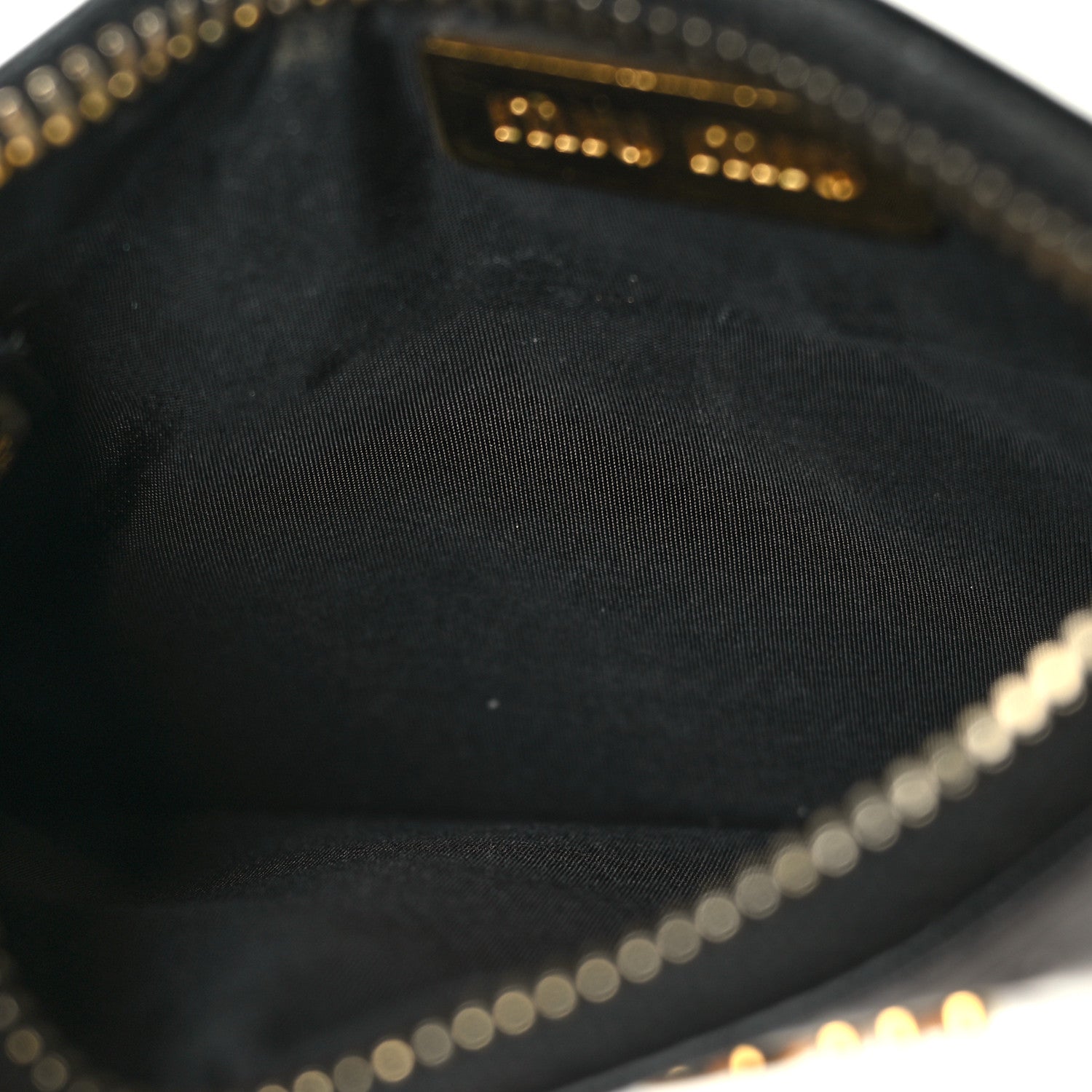 Miu Miu Shiny Calfskin Pouch Key Ring Black 5 of 7