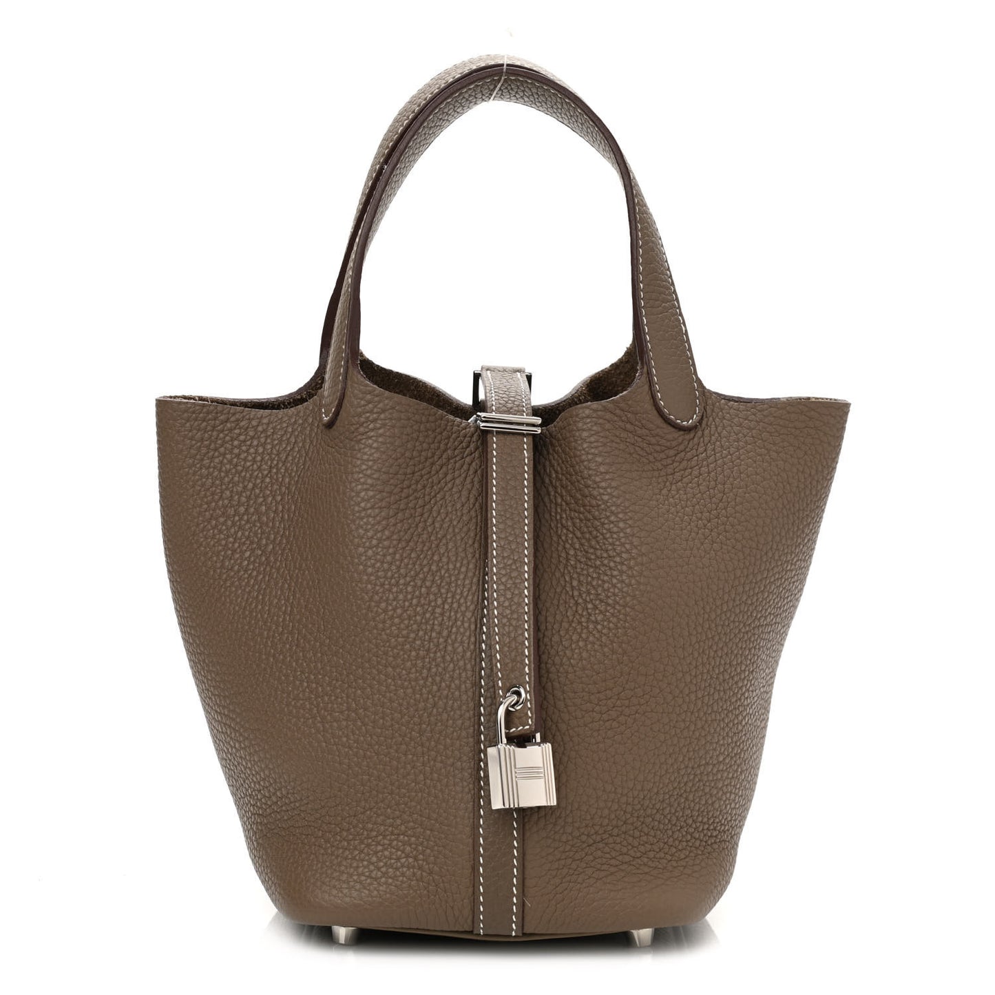 Taurillon Clemence Picotin Lock 18 PM Etoupe