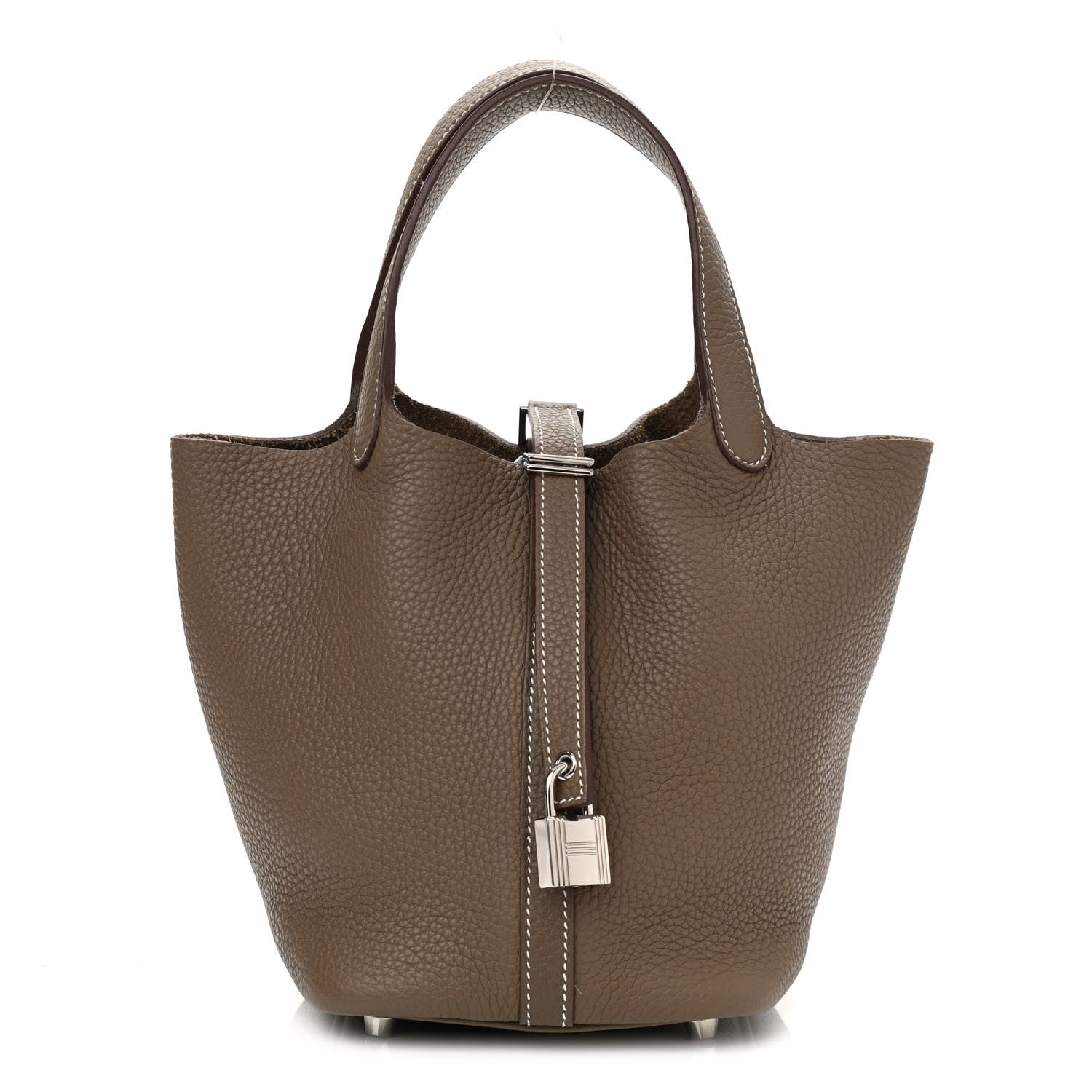 Hermes Taurillon Clemence Picotin Lock 18 PM Etoupe 1 of 11