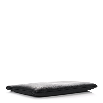 Gucci Pebbled Calfskin Large Bamboo Clutch Black 4 of 10