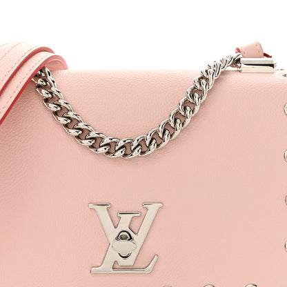 Louis Vuitton Soft Calfskin Lockme II Chain Rivets BB Rose Ballerine 7 of 9
