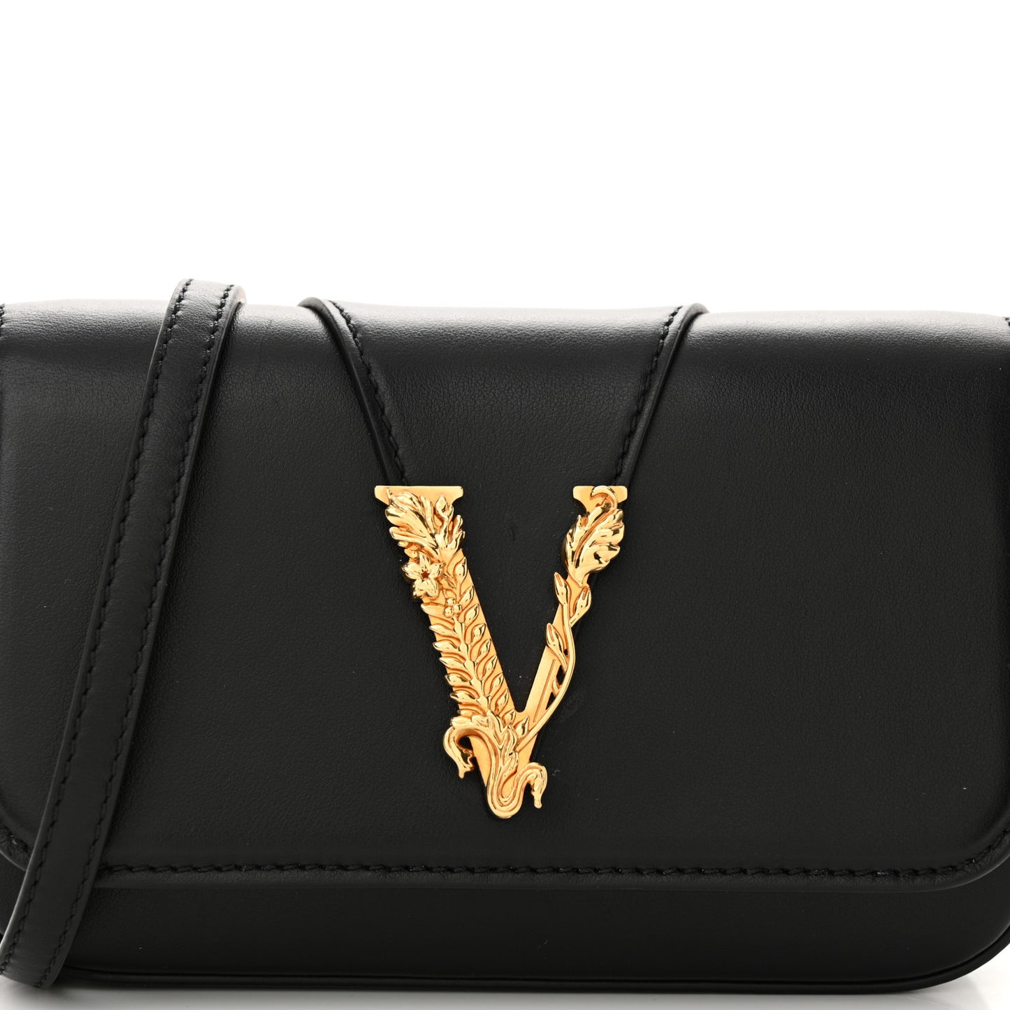 Vitello Virtus Crossbody Black