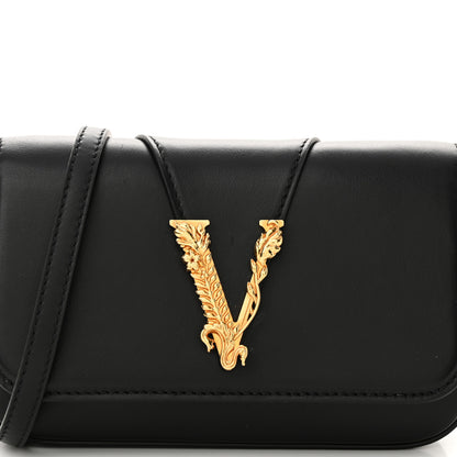 Versace Vitello Virtus Crossbody Black 7 of 14