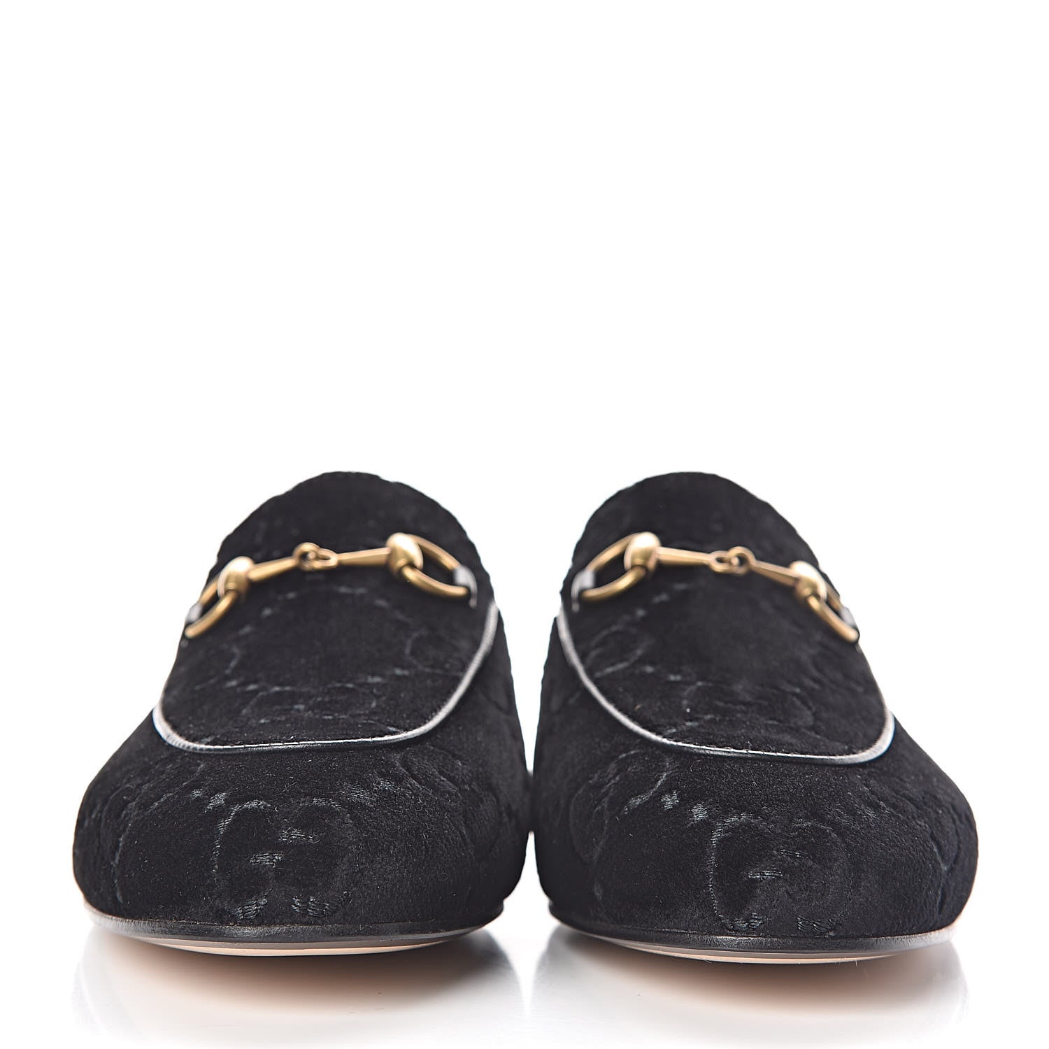 Gucci Velvet GG Monogram Womens Princetown Slippers 36 Black 2 of 10