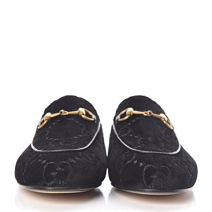 Gucci Velvet GG Monogram Womens Princetown Slippers 36 Black 2 of 10